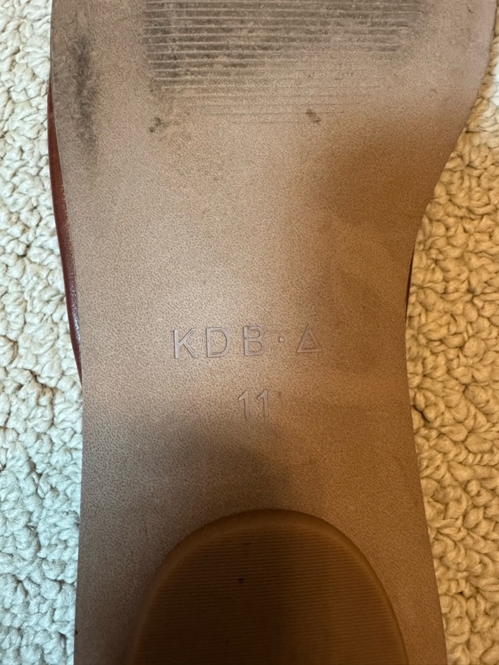 Kelsi Dagger Brown Leather Slide Sandals - Picture 4 of 7